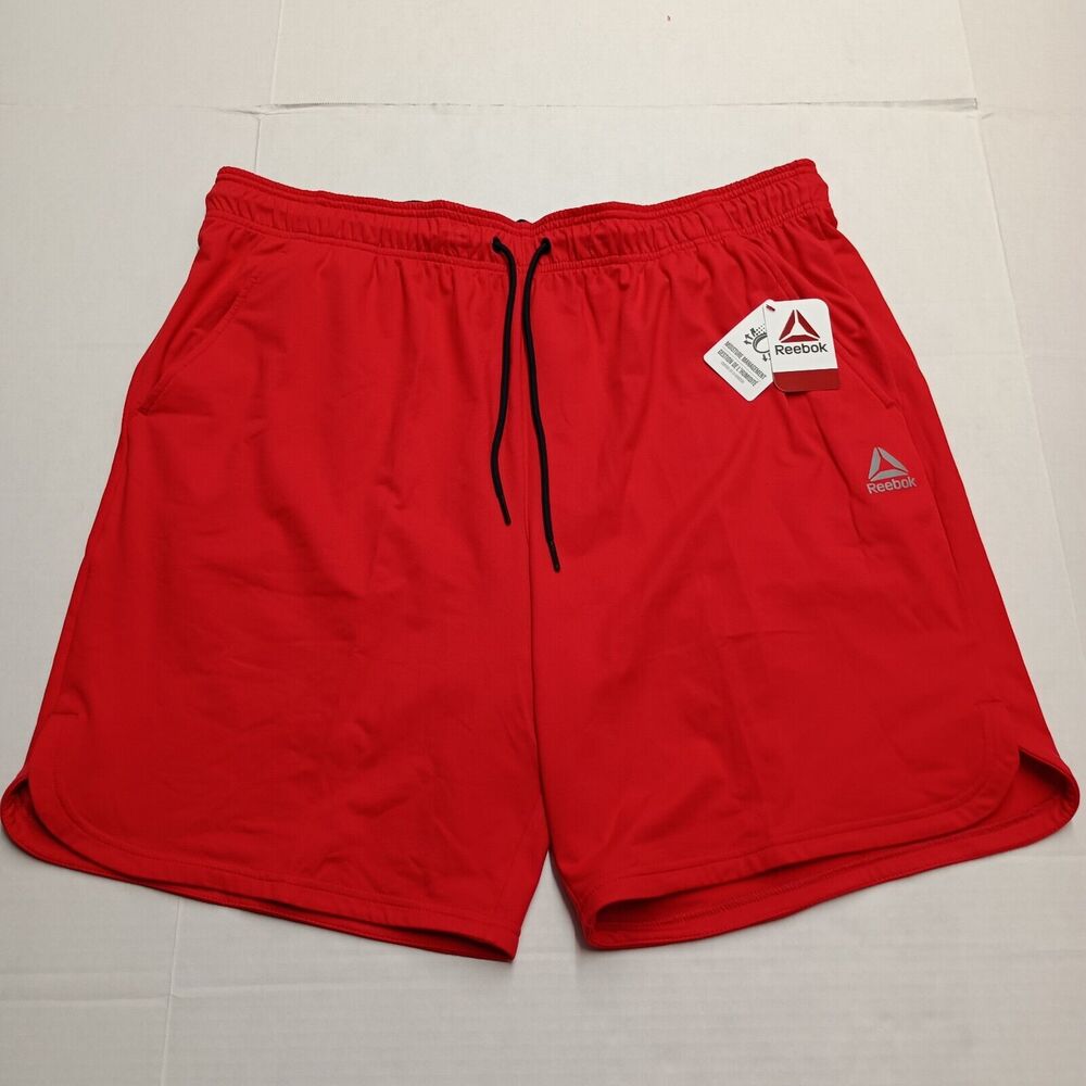 Reebok Athletic Shorts Men’s‎ Size 2XL XXL Neon Red With Pockets NWT